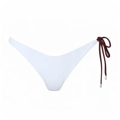 Belletage Swimwear Women's Blue / Brown The Beverly Hills Wifey Reversible Bottom In Multi
