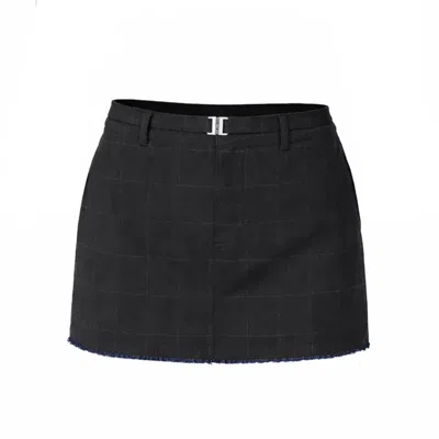 Belletage Swimwear Women's Blue / Grey The Ashley Mini Blazer Skirt In Black