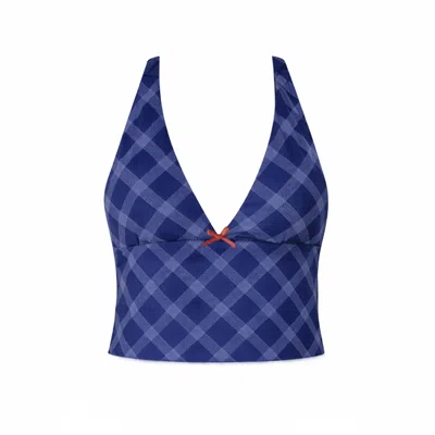 Belletage Swimwear Women's Blue / White The Amour Reversible Halter Top