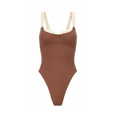 Belletage Swimwear Women's Brown Ahau One-piece