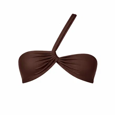 Belletage Swimwear Women's Brown The Loop One Shoulder Top