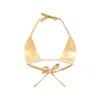 Belletage Swimwear Women's Gold The Champagne Toast Bikini Top In Gold