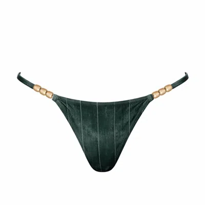 Belletage Swimwear Women's Green The Mia Bikini Bottom In Black