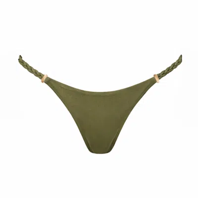 Belletage Swimwear Women's Green The Tie Strap Bottom