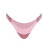 Belletage Swimwear Women's Neutrals / Pink The Aurora Ruffle Grommet Bikini Bottom In Pink