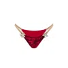 Belletage Swimwear Women's Neutrals / Red The Florence Bikini Bottom In Red