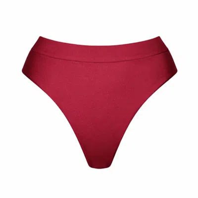 Belletage Swimwear Women's Red The Trail Ride High-waisted Bottom