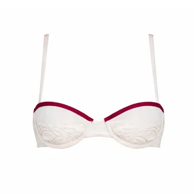 Belletage Swimwear Women's White / Red The Sorbetta Underwire Bikini Top