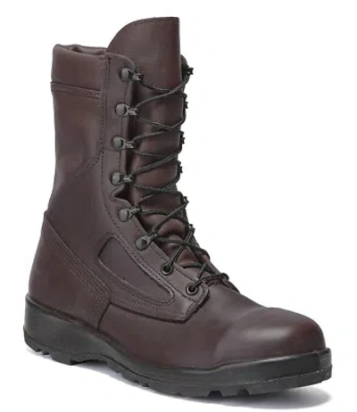 Pre-owned Belleville Mens Aviator Brown Leather Us Navy Steel Toe Military Boots