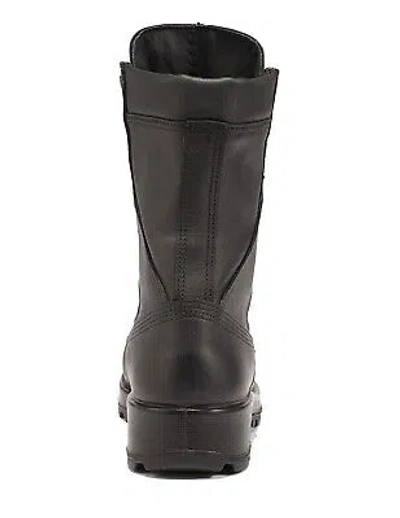 Pre-owned Belleville Mens Black Leather Us Navy I-5 Steel Toe Military Boots In Blue