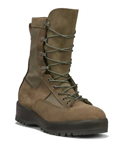 Pre-owned Belleville Mens Sage Leather Waterproof Flight Military Boots