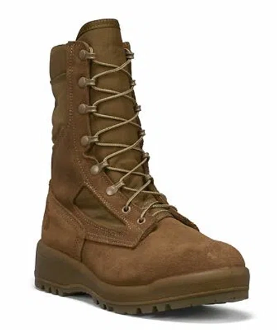 Pre-owned Belleville Usmc Certified Waterproof Temperate Weather Combat Boot 500 In Coyote