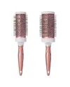 Bellezza 2.4in & 3in Ionic Ceramic Thermal Brush Set In Multi