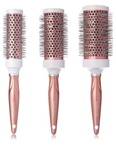 Bellezza 3pc Ionic Ceramic Thermal Brush Set In Pink