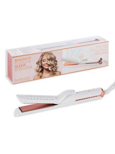 Bellezza Women's Airglider 2-in-1 Cool Air Flat Iron Curler In Gold