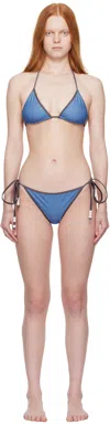 Bellini Bikini Ssense Exclusive Blue & Brown Daphne Bikini
