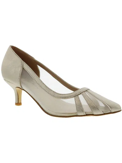 Bellini Blase Womens Faux Leather Pointed Toe Kitten Heels In Multi