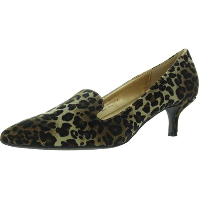 Bellini Bobcat Womens Velvet Pointed Toe Kitten Heels In Multi