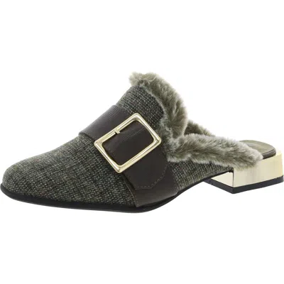 Bellini Byfar Womens Faux Fur Lined Knit Mules In Multi