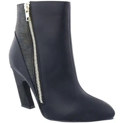 Bellini Cirque Womens Pointed Toe Zip-up Ankle Boots In Black