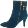 Bellini Claudia Womens Microsuede Pointed Toe Ankle Boots In Multi