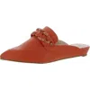 Bellini Finally Womens Faux Leather Slip On Mules In Orange