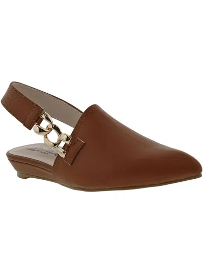 Bellini Fret Womens Ankle Strap Pointed Toe Wedge Sandals In Multi
