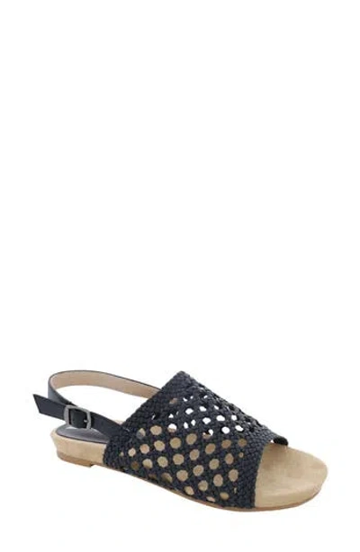 Bellini Newable Woven Slingback Sandal In Black