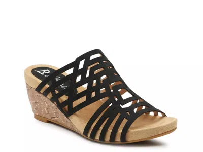 Bellini Pretty Wedge Sandal In Black