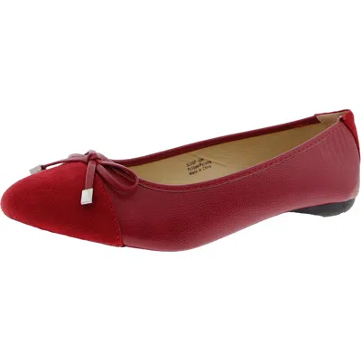 Bellini Sloop Womens Faux Leather Dressy Ballet Flats In Red