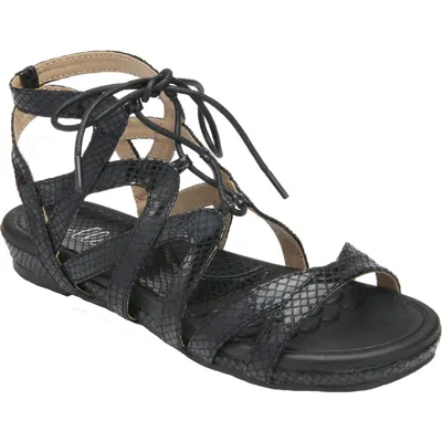 Bellini Trendy Lace-up Sandal In Black