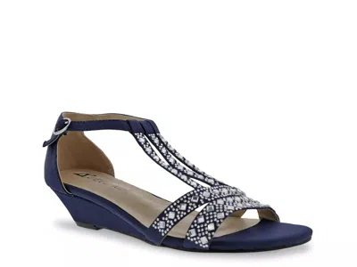 Bellini Wide Width Laaris Wedge Sandal In Blue