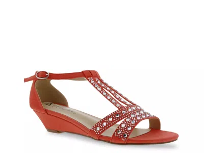 Bellini Wide Width Laaris Wedge Sandal In Orange
