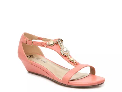 Bellini Wide Width Lynn Wedge Sandal In Pink