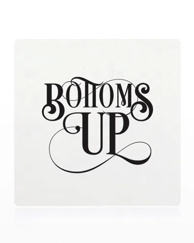 Bell'invito Bottoms Up Coasters - Set Of 18 In Black