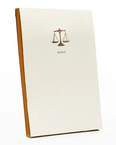 Bell'invito Justice Scales Jotter In White