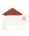 Bell'invito Justice Scales Stationery - Boxed Set Of 12 In Copper