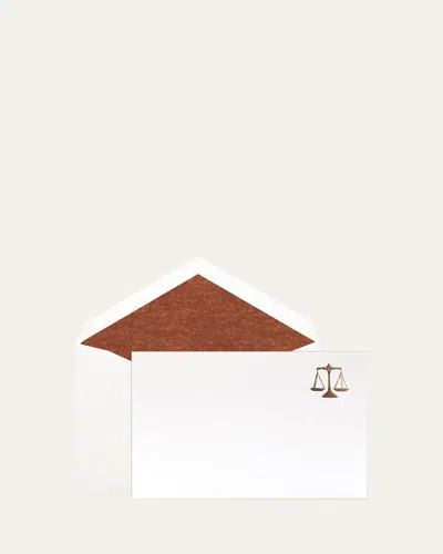 BELL'INVITO JUSTICE SCALES STATIONERY - BOXED SET OF 12