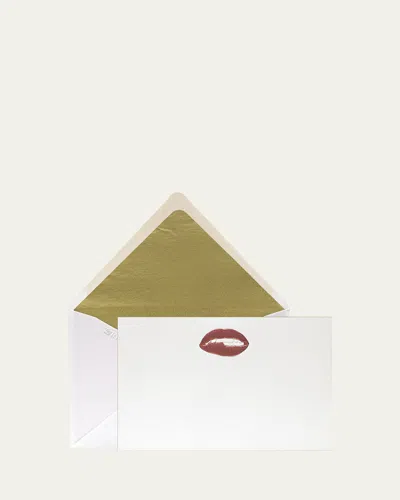 BELL'INVITO PUCKER LIPS STATIONERY SET, BOX OF 12