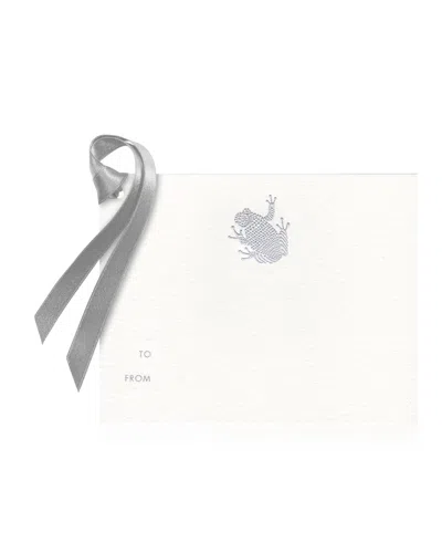 Bell'invito Silver Frog Gift Tags - Set Of 8 In White