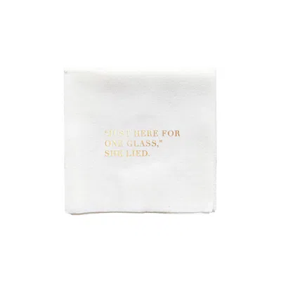 Bell'invito White Here For One Glass Beverage Napkins