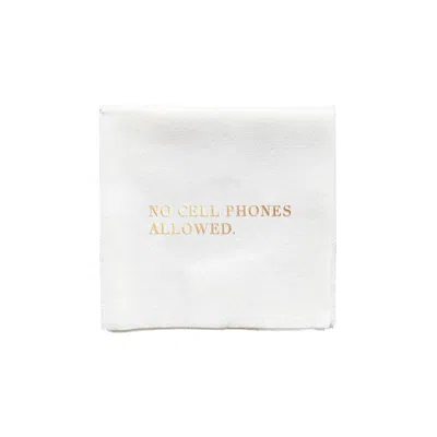 Bell'invito White No Cell Phones Allowed Beverage Napkins