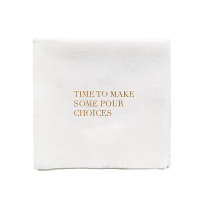 Bell'invito White Pour Choices Beverage Napkins