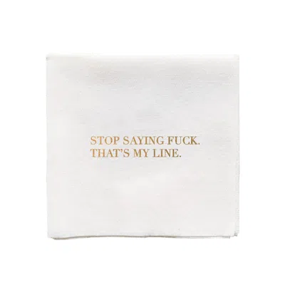 Bell'invito White Stop Saying _ _ _ _ Beverage Napkins