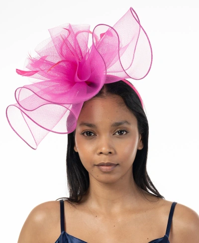 Bellissima Millinery Collection Women's Extra Large Crinoline Fascinator In Fuchsia