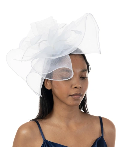 Bellissima Millinery Collection Women's Extra Large Crinoline Fascinator In White
