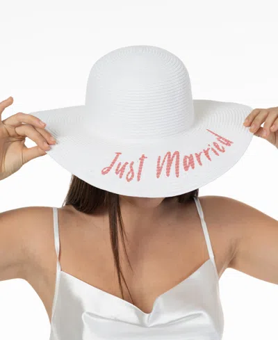 Bellissima Millinery Collection Women's Just Married Floppy Hat In White