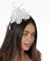BELLISSIMA MILLINERY COLLECTION WOMEN'S MULTI-FLOWER & FEATHER FASCINATOR