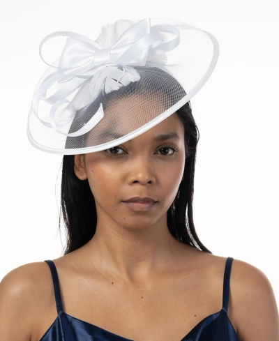 Bellissima Millinery Collection Women's Net Fascinator In White
