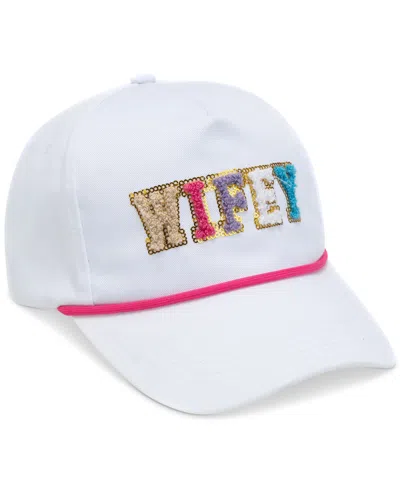 Bellissima Millinery Collection Women's Terry Wifey Baseball Cap In White